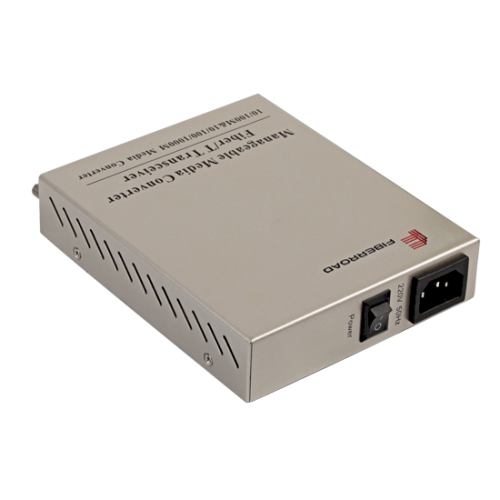 One to One Managed Gigabit Fiber Optic Media Converter with remote control